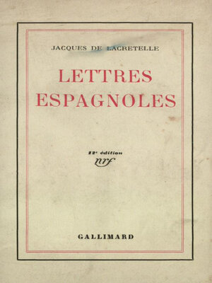cover image of Lettres espagnoles